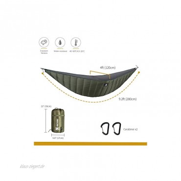 OneTigris Isomatten Underblanket für Hängematten|MEHRWEG Verpackung