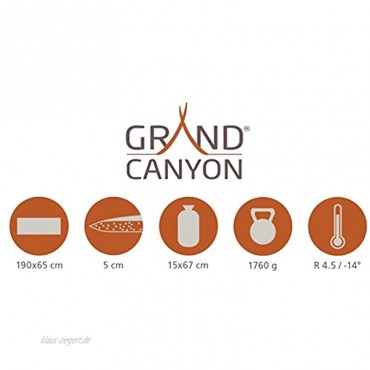 Grand Canyon Cruise 5.0 selbstaufblasbare Isomatte Luftmatratze 190 x 65 x 5 cm für Camping Outdoor Festival sehr bequem durch 5 cm dicken Schaum verschiedene Farben