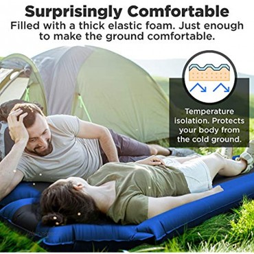IFORREST Isomatte mit Armlehne und Kissen – Überrollschutz – besonders bequeme Camping- und Wander-Matratze – ideale Luftmatten für Kinderbett Zelt und Hängematte
