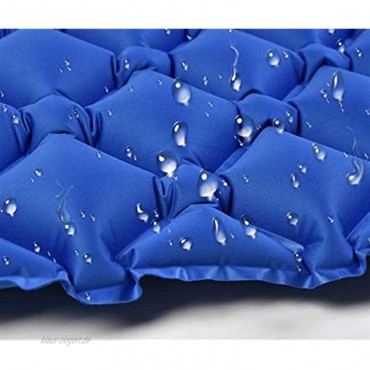KUYUC Isomatte Camping Luftmatratze Selbstaufblasbare Ultraleichte wasserdichte Camping Matratze mit Kissen Schlafmatte für Outdoor Backpacking Wandern Color : Blue