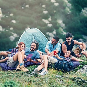 RYACO Aufblasbare Isomatte Camping Matratze mit Kissen 40D Polyester wasserdichte Schlafmatte Faltbare selbstaufblasende Polster Leichtgewicht für Wanderreisezelt Hängematte
