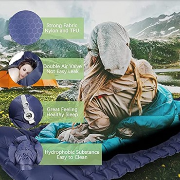 Tencoz Isomatte Camping Aufblasbare Isomatte Schlafmatte Selbstaufblasbare Isomatte mit Eingebauter Luftpumpe und Tragetasche für Outdoor Feuchtigkeitsfes Wandern Backpacking Camping Strand