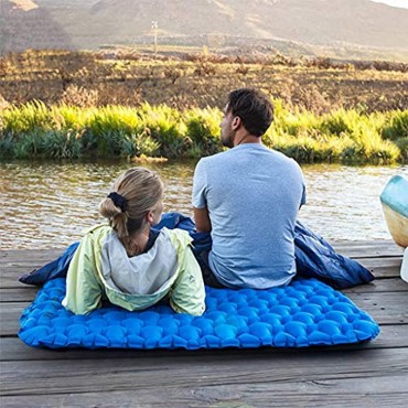 WMQ Selbstaufblasbare Doppelschlafmatte für 2 Personen leichte Schlafmatte 120 × 200 × 6,5 cm feuchtigkeitsbeständige Campingmatte sehr gut zum Wandern mit dem Rucksack geeignet