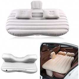 150 kg Auto Luftmatratze Auto Matratze Aufblasbare Matratze Rücksitz Bett mit Pumpe für 2 Erwachsene Luftbett für Reisen Camping Outdoor silbergrau