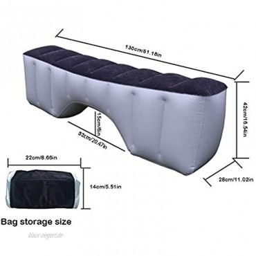 Generp Auto Luftmatratze Aufblasbare Rücksitz Lücke Isomatte Luftbett Kissen mit Motorpumpe für Auto Reise Camping Blau