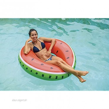 Jilong Watermelon Ring XXL Schwimmring Poolsessel Wassermelone aufblasbar ø110x30cm Schwimmsessel