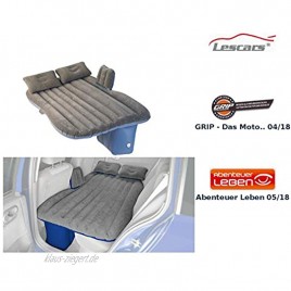 Lescars Automatratze: Aufblasbares Bett für den Auto-Rücksitz mit Kissen und Fußraum-Stütze Auto Luftbett