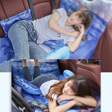 RUIXFLR Sanft Luftmatratze für Camping|Luftmatratzen selbstaufblasbar|Matratze aufblasbar Gästebett|Luftmatratze für Bett|Isomatte Auto SUV MVP mit pumpe tragbar Blue