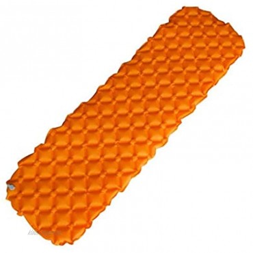 WANGLXST Strandzelt Aufblasbare Isomatte ultraleichte kompakte aufblasbare Matte tragbare Bettmatte für Wanderungen mit Wanderrucksack zusammenklappbare Luftmatratze Orange 90 * 55cm