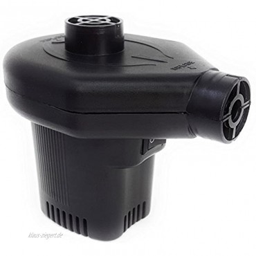 com-four® elektrische Pumpe für Luftmatratzen mit 4 Aufsätzen AC-DC Adapter Netzteil und KFZ-Adapter zum Aufpumpen von z.B. Reisebetten und Luftmatratzen
