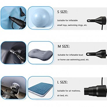 Deeplee Elektrische Luftpumpe USB Luftmatratze Pumpe 2 in 1 Elektropumpe Power Pump Inflator Deflator mit 3 Luftdüse für aufblasbare Matratze,Kissen,Bett,Boot,Schwimmring