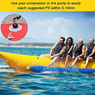 EElabper Luftpumpe Adapter Inflatable Boat Luftpumpe Ventil-Konverter für Stand Up Paddle Board Schwarz Adapter