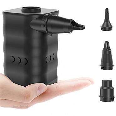 Einfach Aufzublasen Tragbare USB-Hochvolumen-kleine Luftpumpe-Schwimmring-Luftkissen elektrische drahtlose Luftpumpe Praktische Fahrradpumpe Farbe : Black Size : 11.5x7.1x6.3cm