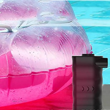 Einfach Aufzublasen Tragbare USB-Hochvolumen-kleine Luftpumpe-Schwimmring-Luftkissen elektrische drahtlose Luftpumpe Praktische Fahrradpumpe Farbe : Black Size : 11.5x7.1x6.3cm