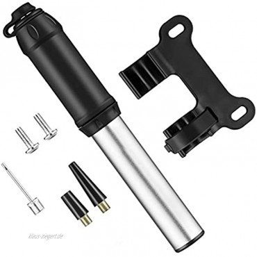 FHYTGBS Radtürung Tragbare Aluminiumlegierung Tragbare Lichtluftpumpe für Fahrradreifen-Inflator Hochdruck-Radpumpe Color : Noir
