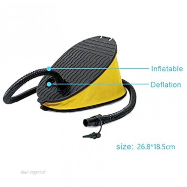 Happt Fußpumpe Mit 3 Adaptern Tragbare Luftpumpe für aufblasbares Schwimmbad Schwimmerkissen Luftmatratze Boote Ballon