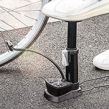 WANBAOAO Praktisch Bodenpumpen Fußbodenpumpen Fußpumpe mit Barometer Fahrrad-Haushaltsbodenpumpen geeignet für Presta Schrader-Ventil Radiergeräte Farbe: Schwarz Größe: 10 * 13 * 19cm