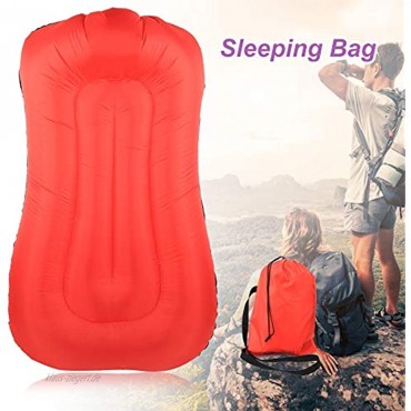 JYLSYMJa Schlafsack Faltbare aufblasbare Schlafmatte Camping-Schlafbetten im Freien einlagiges faules Schlafsofa leicht zu tragenrot