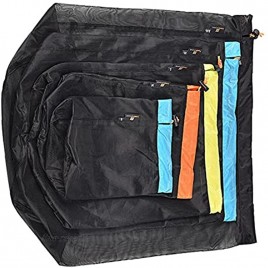 Kompressionspacksack Tasche Mesh-Kordelzug Lagerung Leichte Tasche Für Outdoor-Camping Wandern 5pcs