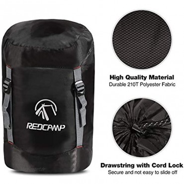 REDCAMP Schlafsack Stuff Sack schwarz M L XL und XXL Kompressionssack ideal für Rucksackreisen und Camping