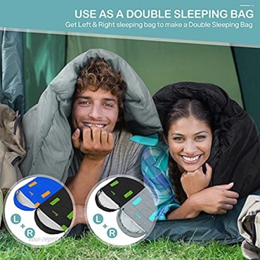 Relefree Schlafsack Deckenschlafsack Leichtgewicht Warm Outdoor 100% Baumwollhohlfaser für Camping,Wandern