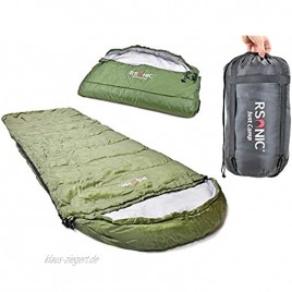 RSonic TruWare Camping Schlafsack 190T Deckenschlafsack beidseitiger Reißverschluss Mumienschlafsack