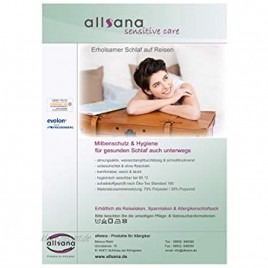 allsaneo Premium Allergiker Schlafsack 100x220 cm extra leicht und weich ungefüttert Hüttenschlafsack Reiseschlafsack