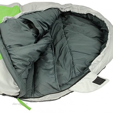 Fridani Kinderschlafsack EG 180x75cm XL Mumienschlafsack -11°C Grün warm wasserabweisend waschbar