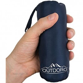 Outdoro Hüttenschlafsack Ultra-Leichter Reise-Schlafsack nur 200 g aus Mikrofaser dünn & klein Inlett Travel-Sheet