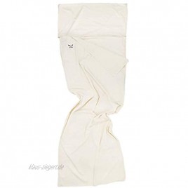 SALEWA Erwachsene Schlafsack Cotton-Feel Liner Silverized L Weiß 210 x 75 x 75 cm