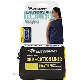 Sea to Summit Premium-Mischgewebe Seide Baumwolle Traveler Liner mit Kissenbezug