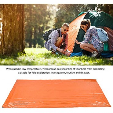 Camping-Schlafsack tragbarer Notfall-Schlafsack im Freien Warm halten Feuchtigkeitsbeständig Kaltes Wetter Mumien-Schlafsack Camping-Matte Orange