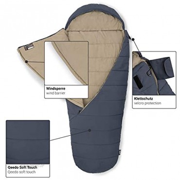 Qeedo Buddy XL Schlafsack Mumienschlafsack in Eiform extra lang und breit