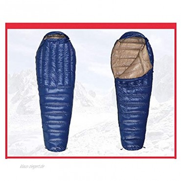 SICOFD Winter Daunen-Schlafsack 3 Jahreszeiten Winterschlafsack Outdoor Mumienschlafsack für Camping Bergsteigen mit Ultraleichter und Ultrakompakter Entendaunenfüllung für Damen und Herren