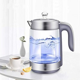 WZHZJ Elektrischer Kessel 1.8L doppelwandiges Glas schnell kochender Glasteekessel schnurlos Heißwasserkessel Teekanne Heißwasserbereiter