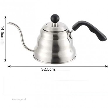 WZHZJ Kaffeetropfentopf 950 ml aus rostfreiem Stahl mit Schwanenhals und großem Fassungsvermögen kompakt rostfrei