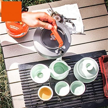 YCDJCS Camping Kessel Camping Coffee Pot 800ml Tragbarer Teekanne für den Außenwanderreisen Picknick BBQ Kaffee- & Teekannen Color : Black Size : 15.5 * 7.4 cm