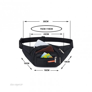 AirZyx wasserdichte Bauchtasche Geeignet für Reise Sport & alle Outdoor Aktivitäten Hüfttasche für Damen und Herren Bauchtasche Wasserdicht Hüfttaschen für Running