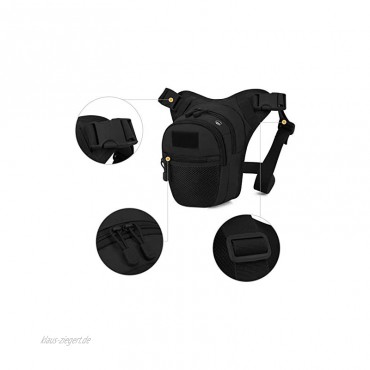 BAIGIO Taktisch Beintasche Herren Militär Hüfttasche Wasserabweisend Molle Gürteltasche für Outdoor Wandern Trekking Sport Motorad