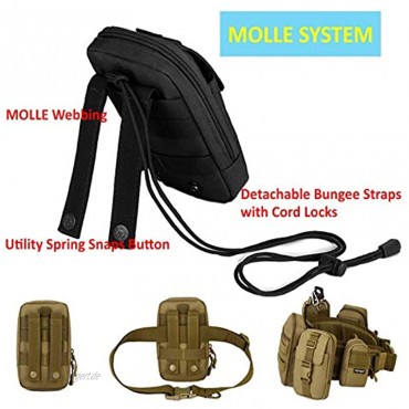 BAIGIO Taktisch Handytasche Wasserabweisend Militär Hüfttasche Gürteltasche Molle Tasche für GPS Airsoft Wandern Trekking Outdoor Sport