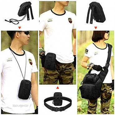 BAIGIO Taktisch Handytasche Wasserabweisend Militär Hüfttasche Gürteltasche Molle Tasche für GPS Airsoft Wandern Trekking Outdoor Sport