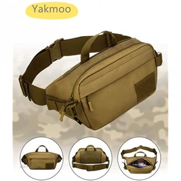 Yakmoo Große Hüfttasche Taktischer Militärstil Bauchtasche Wasserdicht Molle System Multifunktionale Gürteltasche für Outdoors