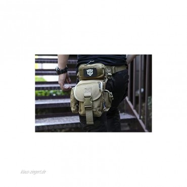 YEVHEV Beintasche Taktisch Militärische Hüfttasche mit Flaschenhalter Wasserdicht Multifunktionale Werkzeugtasche Outdoor für Wandern,Laufen,Reisen,Radfahren,Bergsteigen,Sports