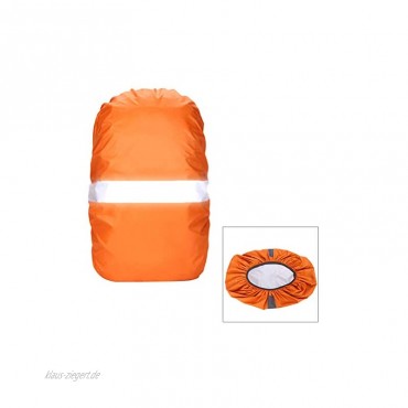 BESPORTBLE Rucksack Regen Abdeckung wasserdichte Tasche mit reflektierenden Streifen für Wandern Camping Klettern Radfahren Größe S Orange