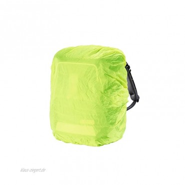 Hama 25978 Hama Regenschutz- und Sicherheitshülle für Schulranzen und Rucksäcke Regenhüllle in auffälliger Signalfarbe mit Gummizug mit Aufbewahrungstasche gelb