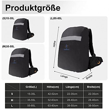 ioutdoor Regenschutz für Rucksäcke Schulranzen mit Reflektor wasserdichte Regenhülle Rucksack