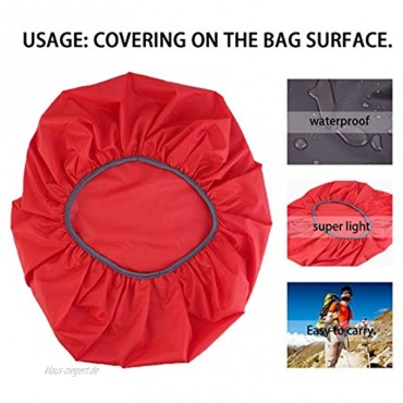 LoveOlvido Red Nylon Wasserdicht und Staubdicht Ultraleicht & Verstellbar Reiserucksack Rucksack Staub Regenschutz 30-40L Rot