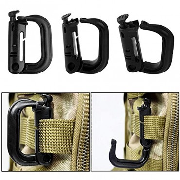 30-teiliges MOLLE-Rucksack-Zubehör-Set Molle-Befestigungsset mit D-Ring-Grimlock-Verriegelungshaken Gurtband elastische Saiten O-Ring-Hänge-Schnalle für MOLLE-Rucksack taktische Westengürtel