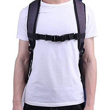 4-teiliger Rucksack-Brustgurt Rutschfester Verstellbarer Brustgurt mit verstellbarem Rucksack Schnalle Polypropylenschwarz zum Wandern und Joggen