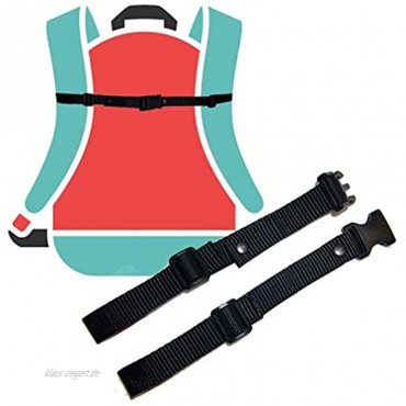 GURTIES® Brustgurt für Schulranzen Schulrucksack Rucksack universal 27 Farben schwarz